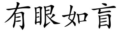 有眼如盲的解释